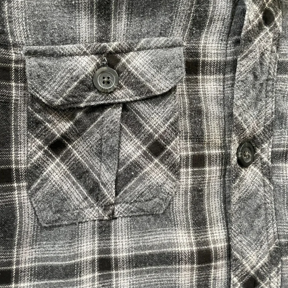 Roebuck & Co‎ Mens Shirt Jacket S Grey Plaid Sherpa Lined Flannel 4894263091662